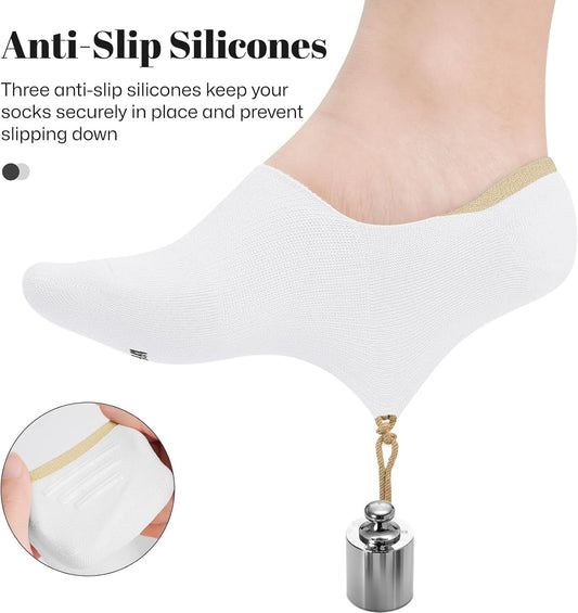 No Show Socks Women Low Socks Non Slip Flat Boat Line 4/8 Pairs