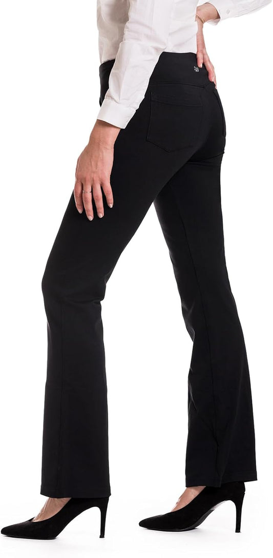Women'S 5 Pockets Bootcut Flare Yoga Dress Pants for Work, Office & Everyday Wear, Stretch Flare Leggings
