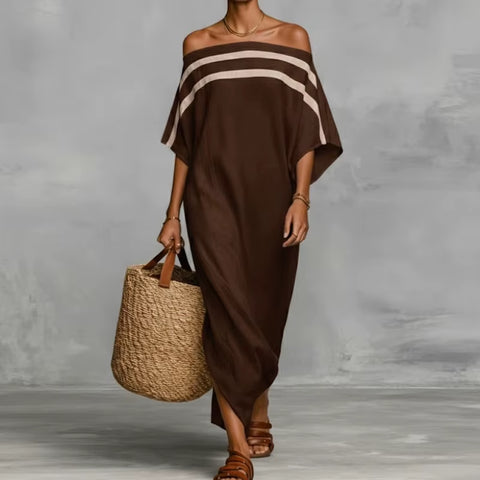 Beach Style Long Sleeve Maxi Dress