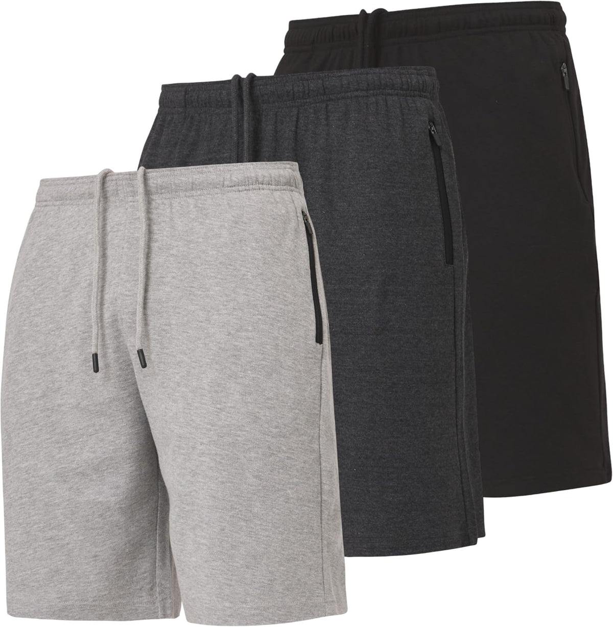 Mens Cotton Shorts 3 Pack Casual Athletic Short for Men