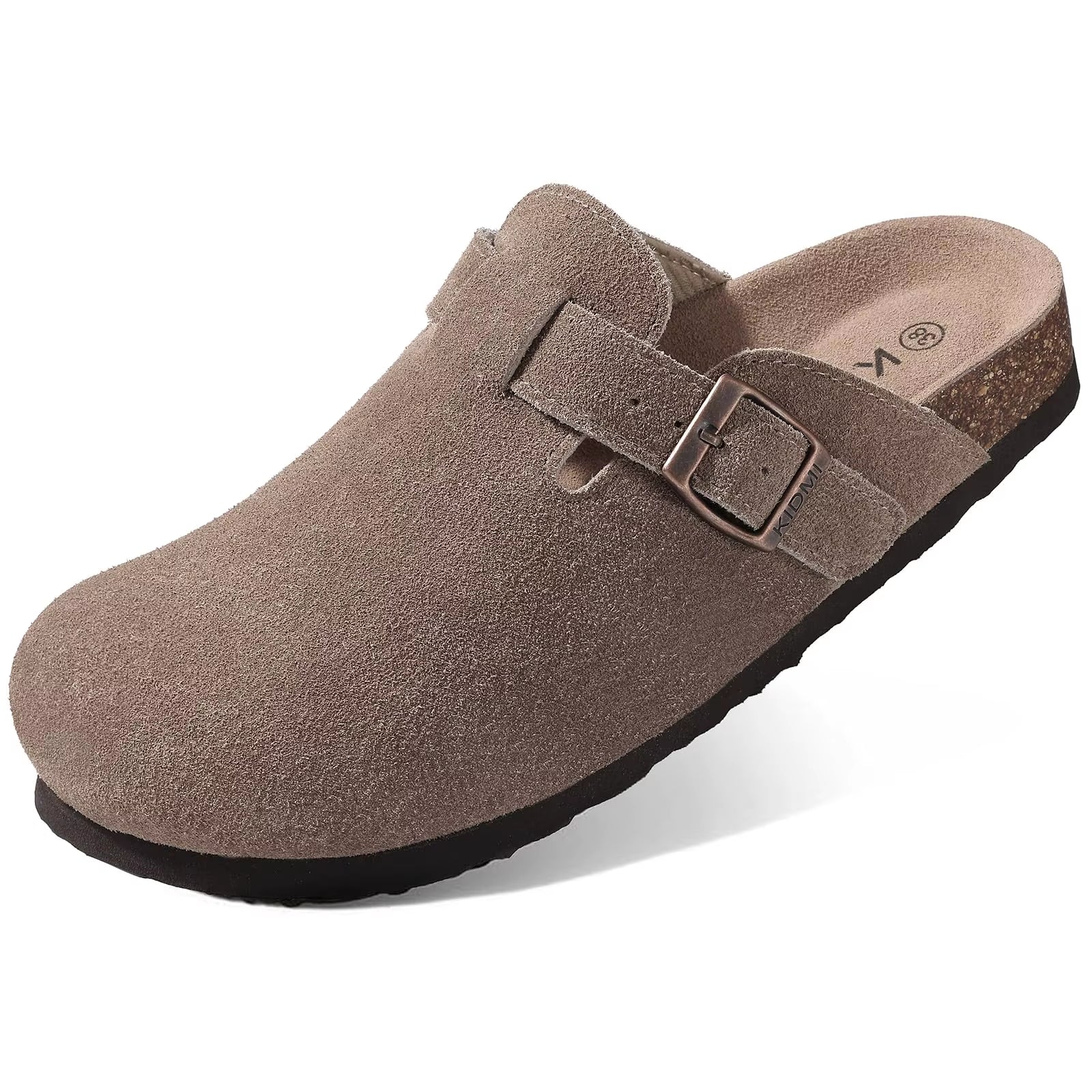Suede Clogs for Women Men Summer Cork Mules Soft Footbed Sandals with Arch Support New Leisure Fashion Genuine Clogs