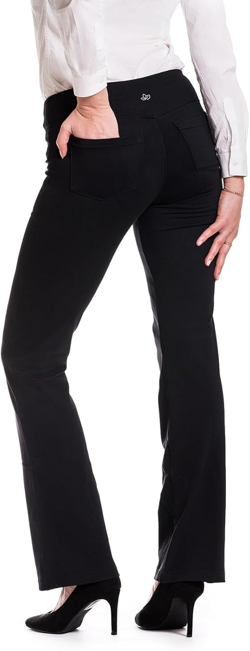 Women'S 5 Pockets Bootcut Flare Yoga Dress Pants for Work, Office & Everyday Wear, Stretch Flare Leggings
