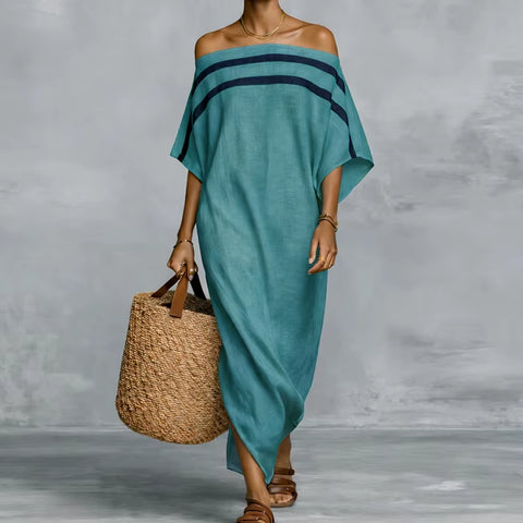 Beach Style Long Sleeve Maxi Dress