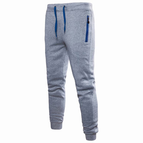 Men'S Solid Drawstring Pants Elastic Waist Tapered Joggers Slim Stretch Sweatpants Zipper Pocket Fitness Trousers Fashion Hippie Regular Fit Fall Winter Outdoor Casual Long Pants