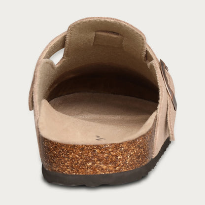 Suede Clogs for Women Men Summer Cork Mules Soft Footbed Sandals with Arch Support New Leisure Fashion Genuine Clogs