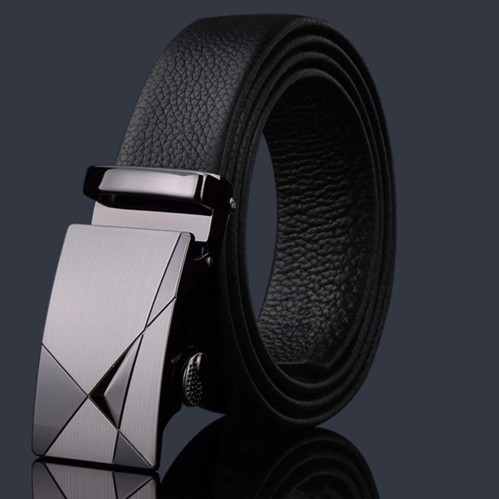 Belt Men Mens Belt, Ratchet Belt Leather, Slide Belt with Easier Adjustable Buckle Mens Belt