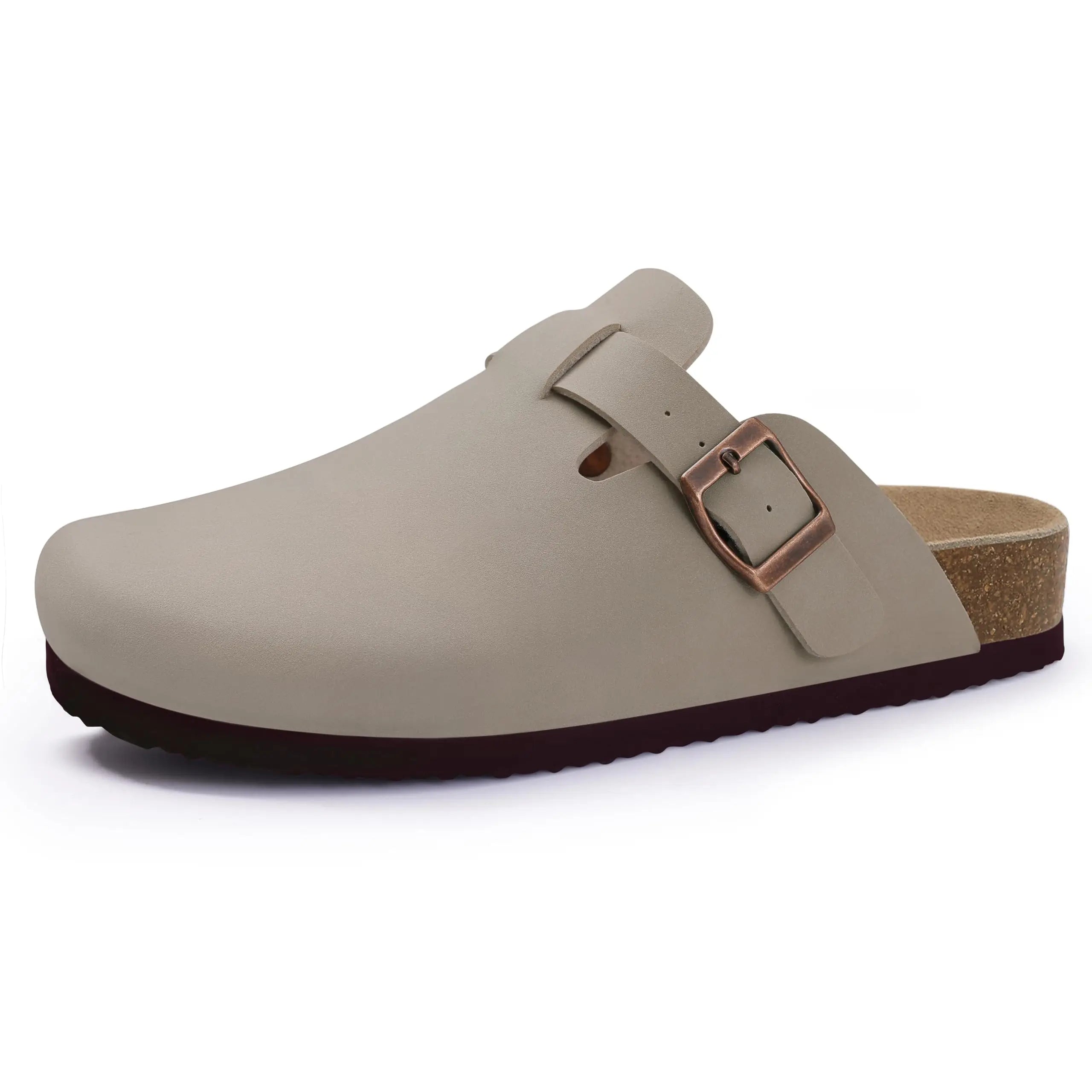 Suede Clogs for Women Men Summer Cork Mules Soft Footbed Sandals with Arch Support New Leisure Fashion Genuine Clogs