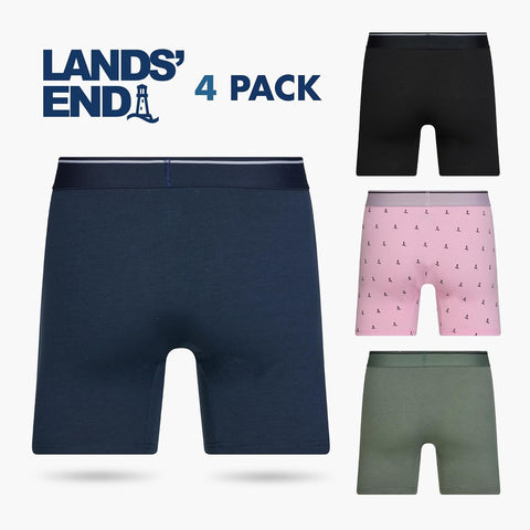 Boxer Briefs for Men Pack of 4 - Cotton Stretch Underwear