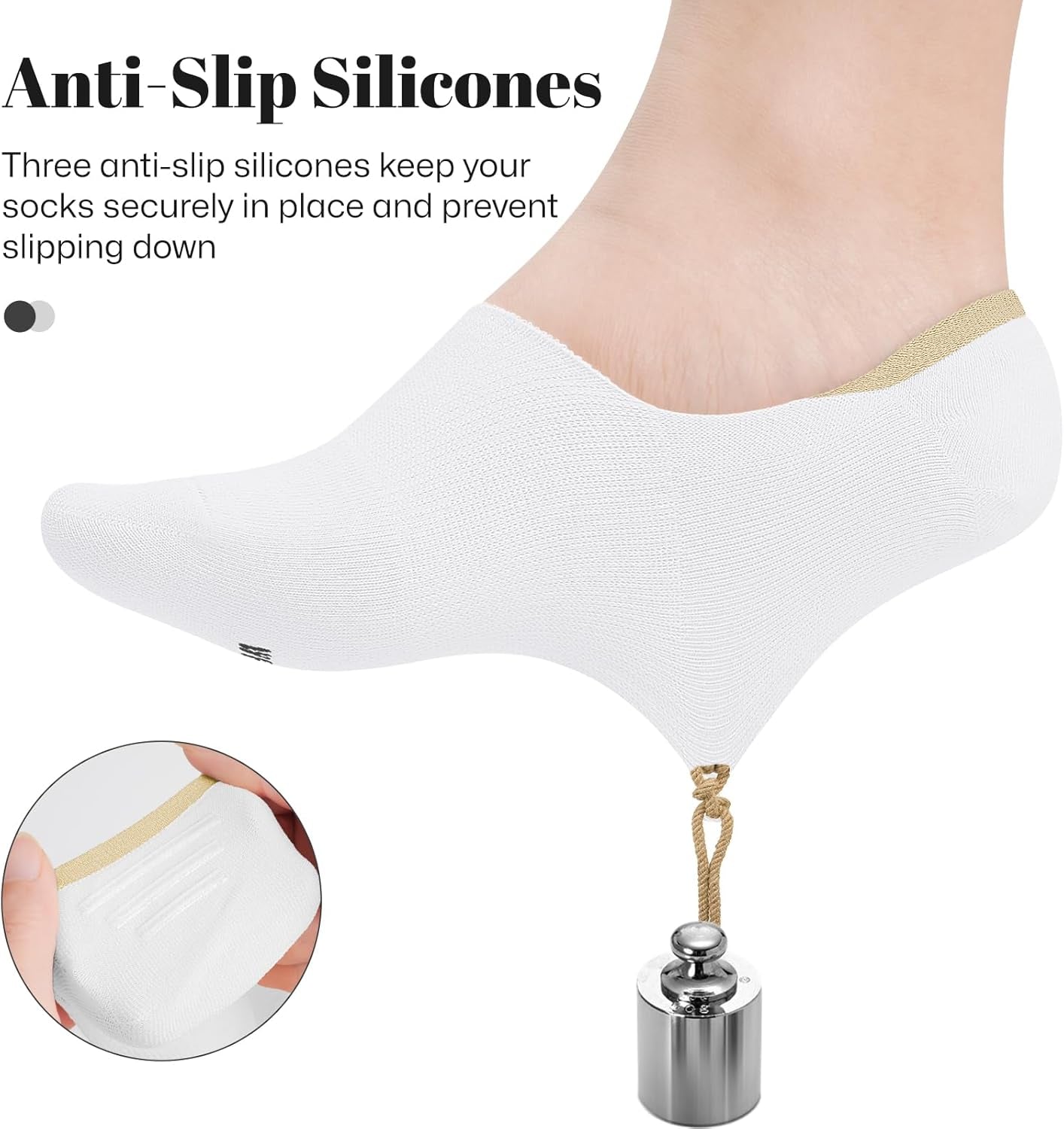 No Show Socks Women Low Socks Non Slip Flat Boat Line 4/8 Pairs