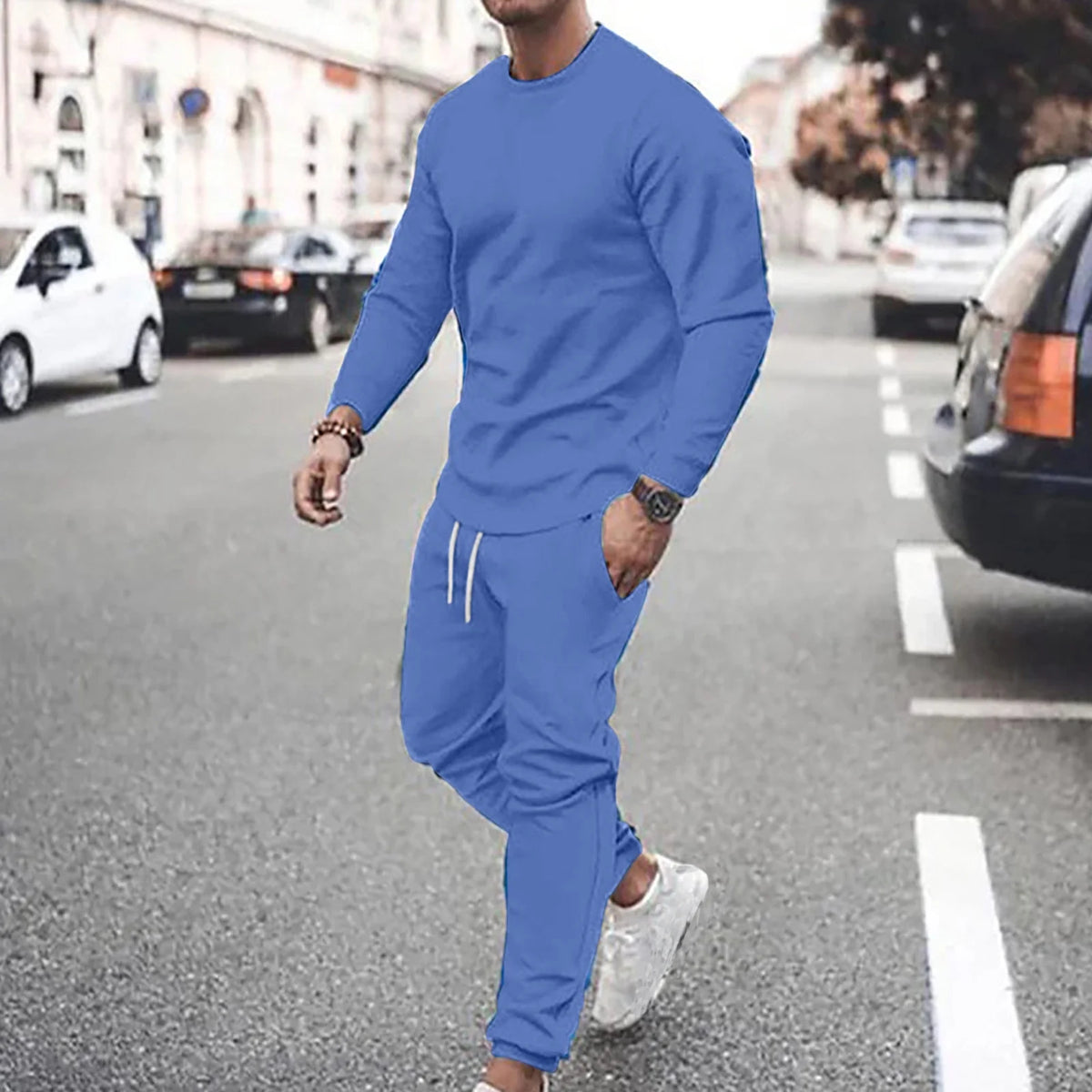 Men'S Casual Tracksuit Athletic Sweatsuits Long Sleeve 2 Piece Outfit Running Jogging Sport Suit Sets