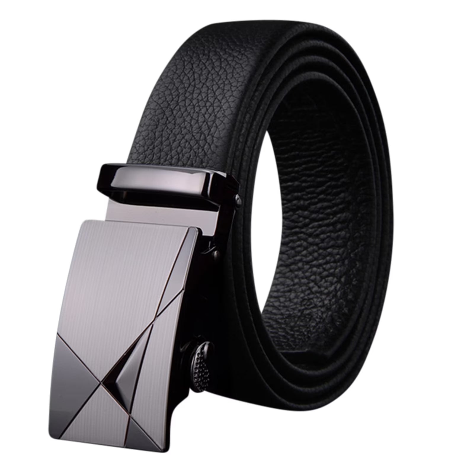 Belt Men Mens Belt, Ratchet Belt Leather, Slide Belt with Easier Adjustable Buckle Mens Belt
